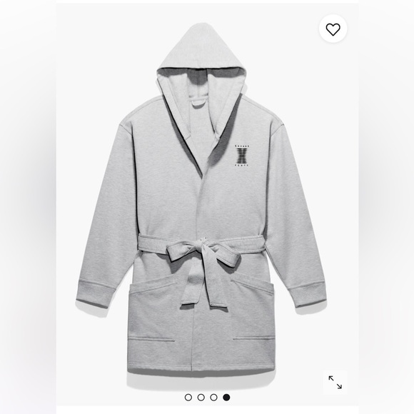 Savage X Fenty, Women's, Forever Savage Showgirl Short Robe Grey size M/L - Picture 2 of 5